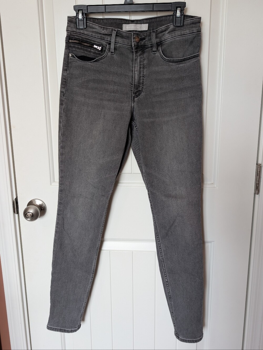 Athleta Sculptek Skinny Jeans W8 Charcoal